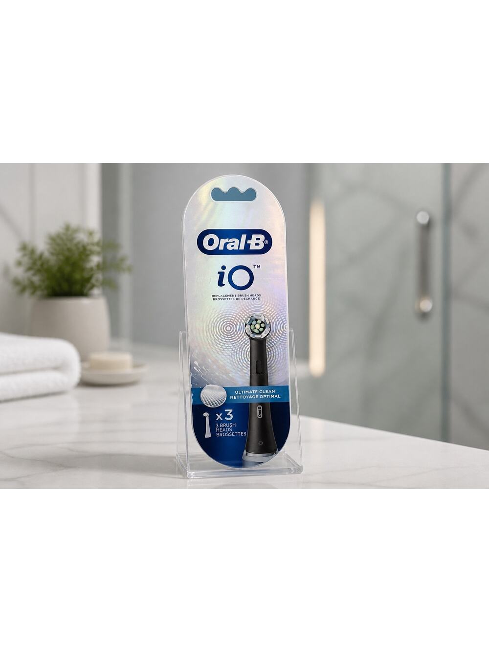Oral-B iO Ultimate Clean Replacement Brush Head - Black (3 in Pack}